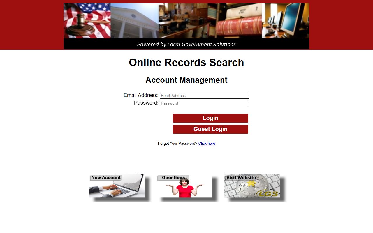 Zapata County LGS case search court record lookup screen